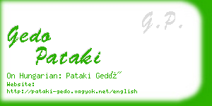 gedo pataki business card